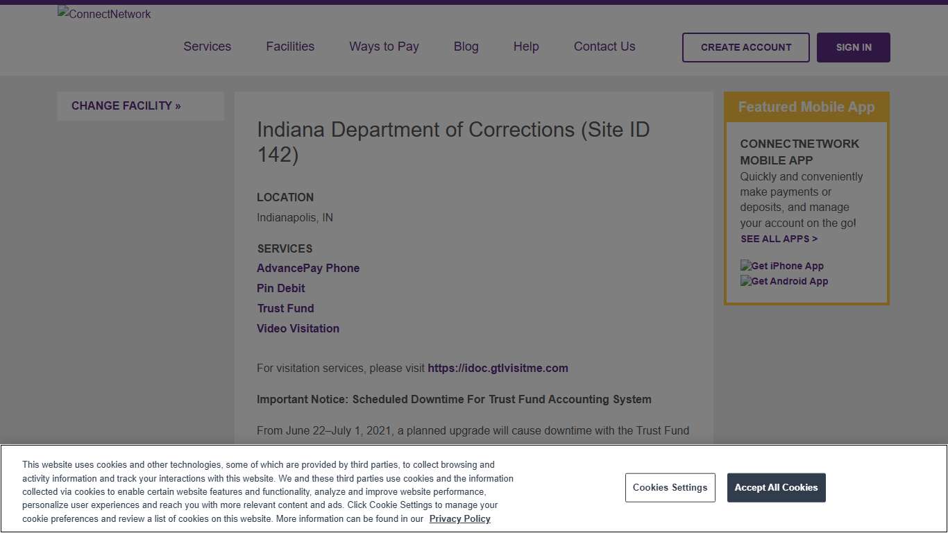 Indiana Department of Corrections | ConnectNetwork